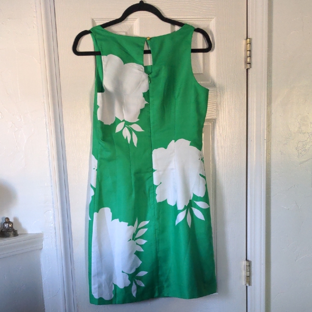 Banana Republic Green Sheath Dress Sleeveless Scoop Neck - Picture 4 of 4
